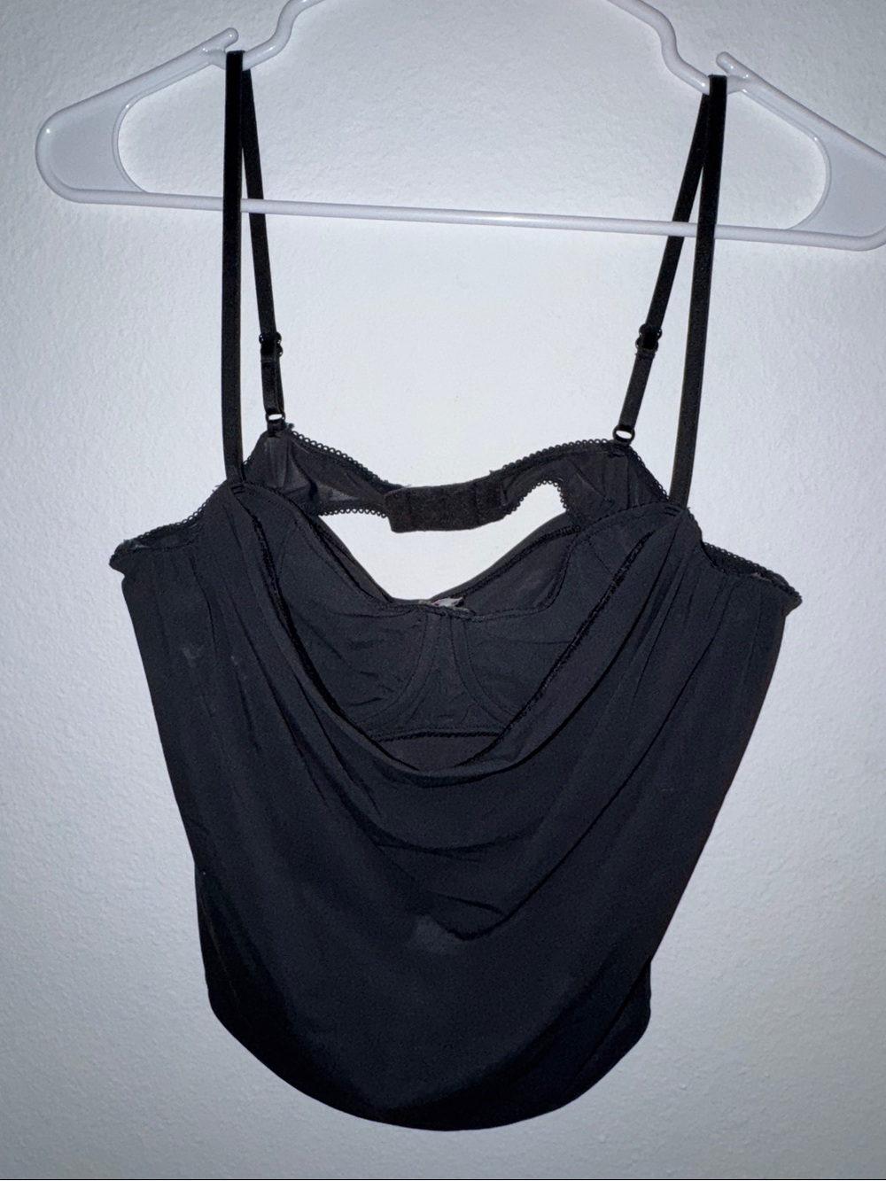 Urban Outfitters Black Draped Cowl Tank Top